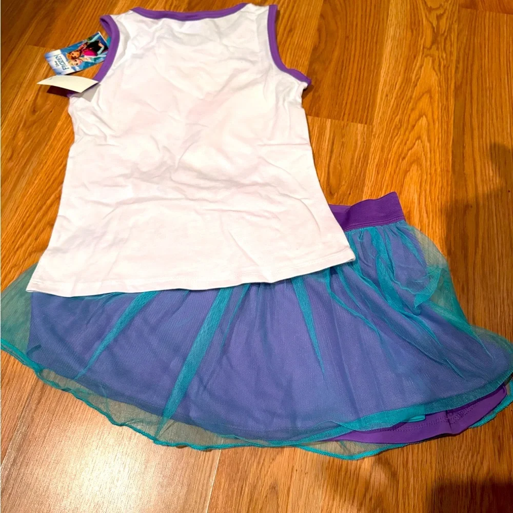 Disney Frozen Girls Purple Skort Set - Picture 2 of 5